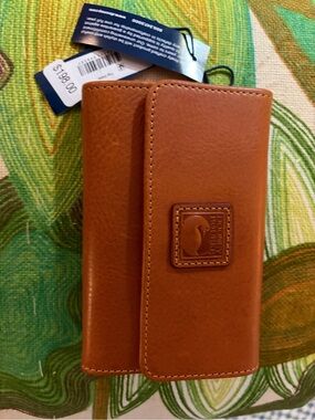Dooney & Bourke Tan Leather Key & Card Holder